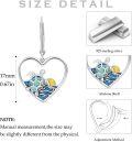 wholesale 925 Sterling Silver Sea Turtle Heart Leverback Dangle Earrings with Starfish and Wave Design - Ocean Beach s for Women & Sisters-0-5