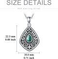 wholesale Sterling Silver Vintage Filigree Necklace w Malachite Turquoise Moonstone Opal Lapis Lazuli Pendant-0-6