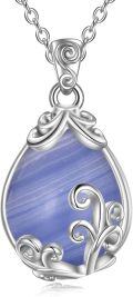 wholesale Sterling Silver Crystal Filigree Teardrop Pendant Necklace-0-21