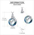 wholesale 925 Sterling Silver Blue Crystal Hummingbird & Flower Urn Keepsake Pendant Necklace for Ashes-0-4