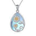wholesale 925 Sterling Silver Filigree Teardrop Pendant Necklace for Women-0-53