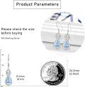 wholesale 925 Sterling Silver Blue Teardrop CZ Infinity Dangle Drop Earrings for Women-0-4