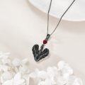 wholesale Black  Angel Wings Pendant with Red Rose Charm Gothic Jewelry for Women-0-4