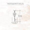 wholesale 925 Sterling Silver Heart-Shaped Key Pendant Necklace for Women's Gifts-0-7