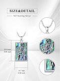 wholesale 925 Sterling Silver Tree of Life Abalone Shell Rectangle Hug Pendant Necklace for Women Romantic s-0-3