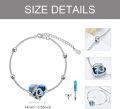 wholesale 925 Sterling Silver Heart Urn Bracelet for Ashes with Austrian Crystals Memorial Keepsake Beangle for Women-0-5