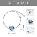 wholesale 925 Sterling Silver Heart Urn Bracelet for Ashes with Austrian Crystals Memorial Keepsake Beangle for Women-0-5