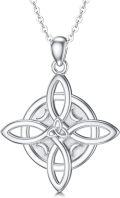 wholesale Sterling Silver Celtic Necklace with Tree of Life Witches Knot Claddagh Peace Viking Hamsa Pentagram Ankh Pendant Gift for Women Men-0-0