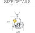 wholesale Sterling Silver Stone Cute Animal Pendant Necklace for Couples Sister Daughter Mother Birthday Gift-0-69