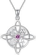 wholesale Sterling Silver Celtic Cross Witches Knot Pendant Necklace Amulet Gift-0-101