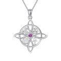 wholesale 925 Sterling Silver Moissanite Witches Knot Necklace Witch Jewelry for Women-0-101