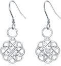 wholesale 925 Sterling Silver Celtic Knot Drop Earrings - Irish s for Women-0-0