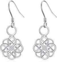 wholesale 925 Sterling Silver Celtic Knot Drop Earrings - Irish s for Women-Celtic Style-19