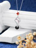 wholesale Black Pearl Necklace For Women Sterling Silver Constellation Black Freshwater Pearl Necklace Constellation Sign Birthstone Jewelry Anniversary Birthday Gifts For Women Wife Her Mom -0-4