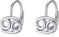 wholesale 925 Sterling Silver Zodiac Constellation Leverback Dangle Earrings-0-0