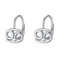 wholesale 925 Sterling Silver Cancer Zodiac Constellation White Gold Plated Clip Earrings For Women-(6\/22-7\/22) Cancer Earrings