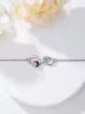 TOUPOP Sterling Silver & Stone Dragonfly Butterfly Ladybug Four Leaf Clover Adjustable Bracelet-0-2
