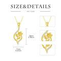 wholesale 14K Gold Floral Pendant Necklace with Cubic Zirconia and Chain - Birthday s for Her-0-4