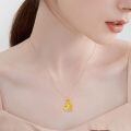 wholesale 925 Sterling Silver Heart Pendant With Golden Flower Pink Heart Detailing Chain Necklace Wholesale Jewelry-0-3