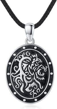 wholesale 925 Sterling Silver Tree of Life Pendant Necklace Norse Viking s for Women and Men-Tiger Necklace #2