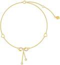 wholesale 14K Gold Infinity & Hearts Ankle Anklet with Moissanites - Adjustable Size-0-0