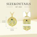 wholesale 925 Sterling Silver Tree Of Life Pendant Necklace Wholesale With Green Gemstone-0-59