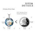 wholesale 925 Sterling Silver Three Girls Friendship Crystal Leaf Pendant Necklace Tricolor Plated-0-3