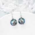 wholesale 925 Sterling Silver Howling Wolf Earrings-0-2