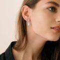 wholesale 925 Sterling Silver Opal Stone Teardrop & Round Hoop Earrings for Women - Vintage Style  Set-0-1