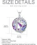 wholesale 925 Sterling Silver Phoenix Crystal Pendant Necklace Women -0-3
