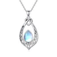 wholesale 925 Sterling Silver Celtic Knot Pendant With Turquoise-Moonstone