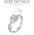 wholesale TOUPOP 1ct Moissanite Twisted Infinity Wedding Rings For Women, 925 Sterling Silver Moissanite Diamond Infinity Engagement Ring Anniversary Birthday Valentine's Day Jewelry Gifts For Her Wife Girlfriend -0-3