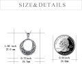 wholesale 925 Sterling Silver Round Sunflower Pendant with Chain - Women's Keepsake Memorial Jewelry for Ashes and Hair-0-3