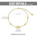 TOUPOP 14K Gold Heart Anklet For Women, 8+2 Inch-0-3