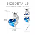 TOUPOP Sterling Silver Crystal Wolf Dragon Narwhal Unicorn Fox Necklace-0-3