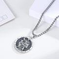 wholesale 925 Sterling Silver Saint Florian Firefighter Medal Pendant Necklace for Men Dad Gift-0-1