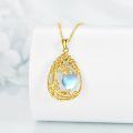 wholesale Sterling Silver Yellow Gold Plated Gemstone Tree of Life Pendant Necklace-0-85