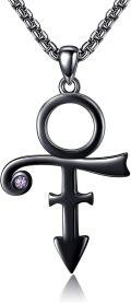 wholesale 925 Sterling Silver & Black Plated Ankh Pendant Necklace  for Men-0-0