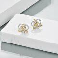 wholesale 925 Sterling Silver Celtic Triquetra Knot Stud Earrings for Women and Teen Girls-0-3