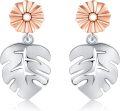 wholesale 925 Sterling Silver Monstera Leaf & Flower Drop Earrings for Women Girls-0-0