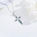 wholesale 925 Sterling Silver & Turquoise Women's Cross Necklace, Elegant Dainty Faith Jewelry Gift-0-4