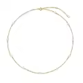 wholesale 14K Gold Freshwater Pearl Station Chain Adjustable Length Necklaces Wholesale for Women (16-18 inches)-0-0