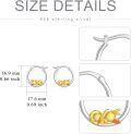 wholesale 925 Sterling Silver Sleeping Ducks Round Hoop Earrings for Women Girls Gift Idea-0-2