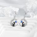 wholesale 925 Sterling Silver Cat & Butterfly Moon Drop Earrings for Women Gifts-0-1