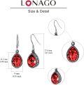 wholesale 925 Sterling Silver Multicolor Gemstone Simulated Birthstone Teardrop Dangle Earrings-0-4