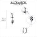 wholesale 925 Sterling Silver Gothic Sword & Skull Dangle Hoop Earrings - Halloween Gift Ideas for Her-0-3
