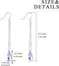 wholesale 925 Sterling Silver with Rainbow Crystal Drop Dangle Earrings-0-3
