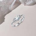 TOUPOP Sterling Silver Moissanite Celtic Knot Heart Personalized Ring-0-2