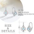 wholesale 925 Sterling Silver Celtic Moonstone & Moss Agate Irish Knot Hypoallergenic Leverback Earrings Gift for Women-0-4