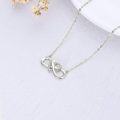 wholesale 14K Rose Gold Diamond Heart Infinity Pendant Necklace for Women 18 inch-0-9